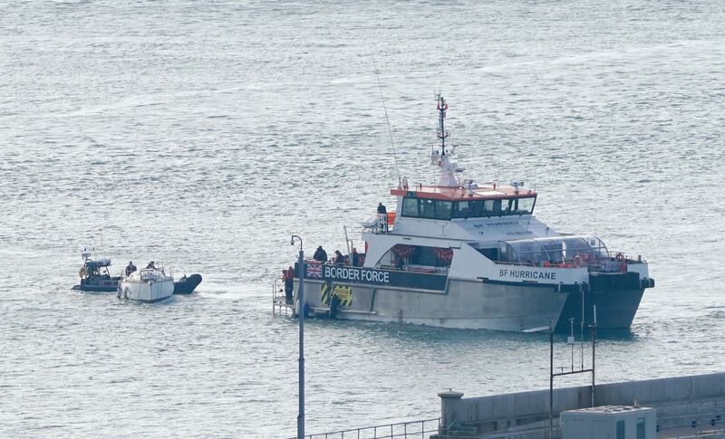 Border guards towed the yacht to Dover after an incident in the Channel