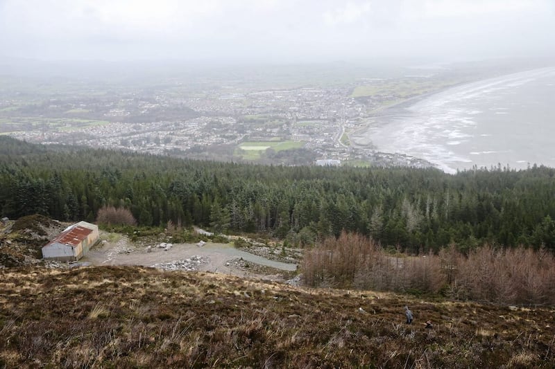 A disused quarry on the slopes of Slieve Donard that is the proposed site for a cable car. Picture by Mal McCann 