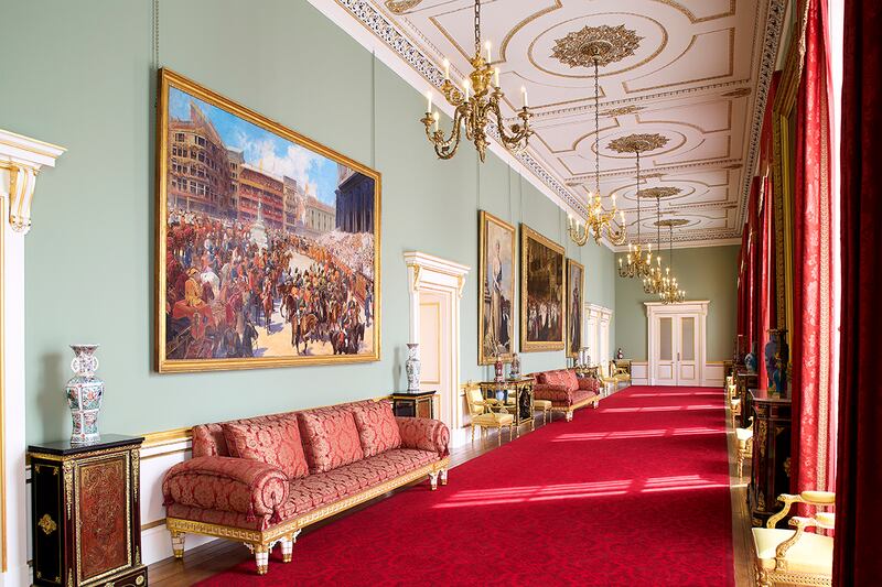 The north section of the principal corridor in Buckingham Palace’s east wing. Peter Smith/ Royal Collection Trust /His Majesty King Charles III 2024