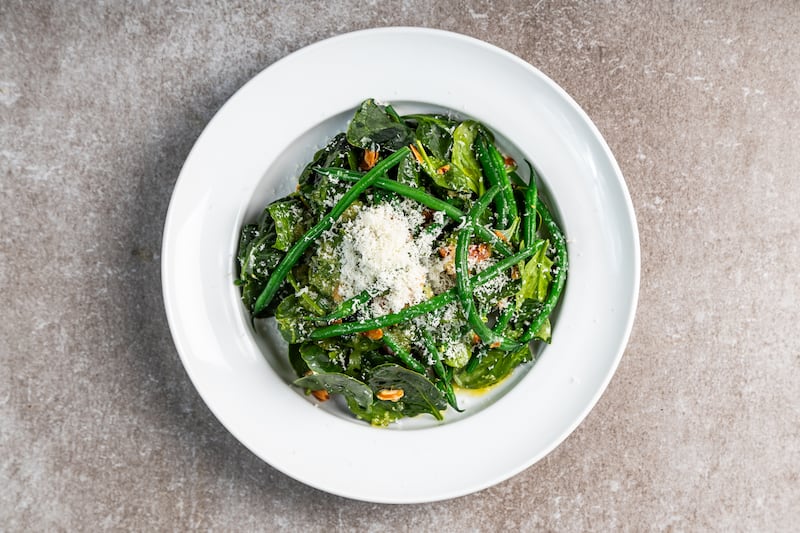 Niall McKenna's spinach green bean salad