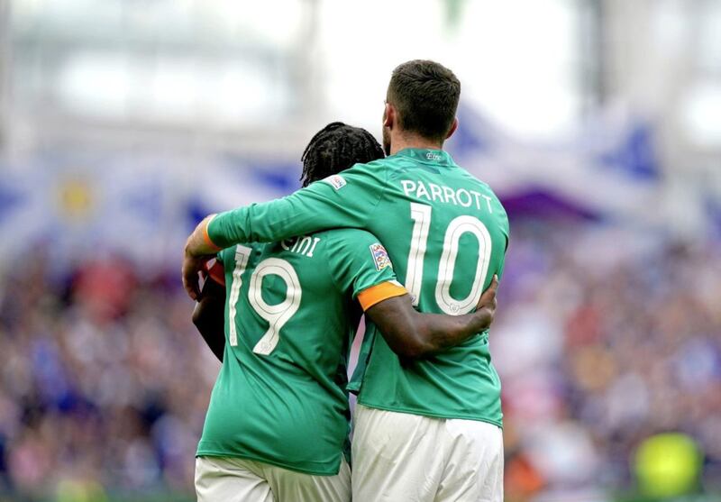 Republic of Ireland's men of the moment Michael Obafemi and Troy Parrott&nbsp;