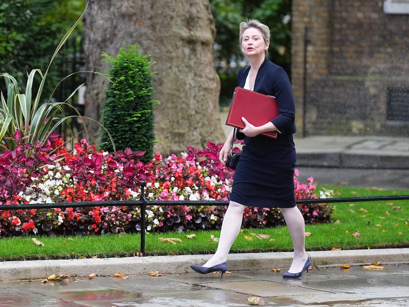 Home Secretary Yvette Cooper arriving in Downing street, London