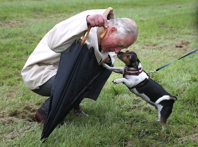 The then-Prince of Wales greeting Beth in 2017