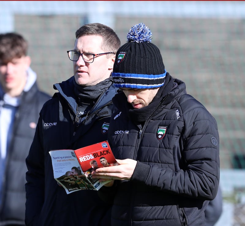 Sligo's Tony McEntee at the start of the GAA Allianz Football  Division Three Round Five game between Down and Sligo  at Páirc Esler, Newry 0n 03-03-2024