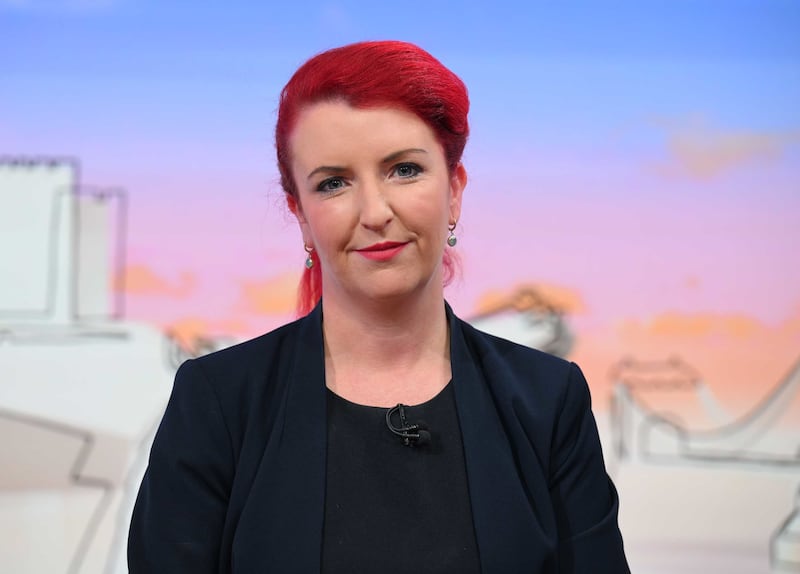 Transport Secretary Louise Haigh (left) appearing on the BBC 1 current affairs programme, Sunday With Laura Kuenssberg