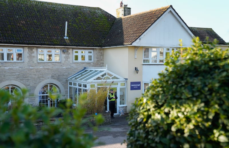 Police at Gainsborough Care Home in Swanage where three people died and seven people were taken to hospital as a precaution after an incident on Wednesday morning