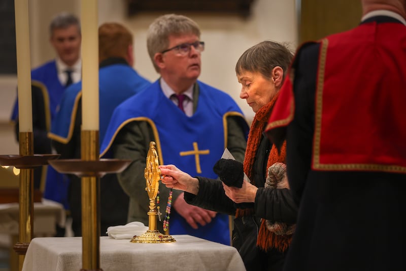 The Relics of Venerable Matt Talbot at St Peter’s Cathedral, Belfast as part of the commemoration of the Centenary of his death. PICTURE: MAL MCCANN