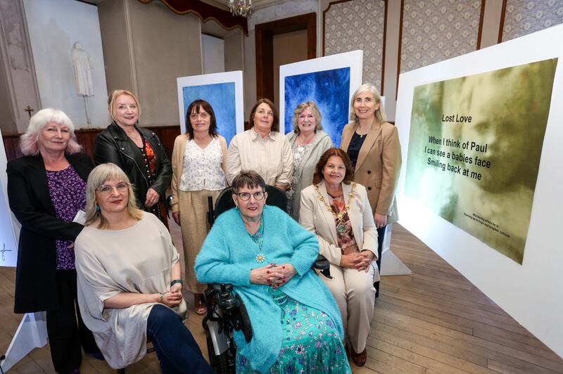 Participants and facilitators of the Sunflower Exhibition which is coming to the Linen Hall Library’s Vertical Gallery next month