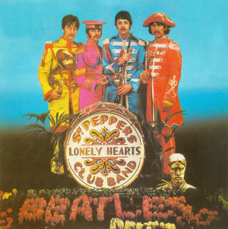 The Beatles wore brightly coloured military uniform on the Sgt. Peppers Lonely Hearts Club Band album cover