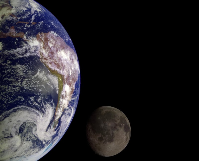 Earth and Moon.