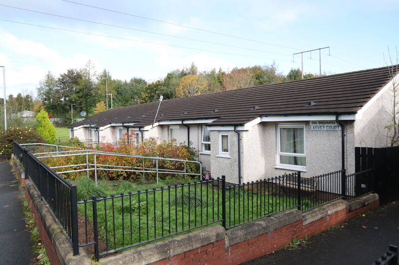 A firework was pushed through a letterbox of a bungalow in Glasvey Court In Twinbrook. PICTURE: MAL MCCANN