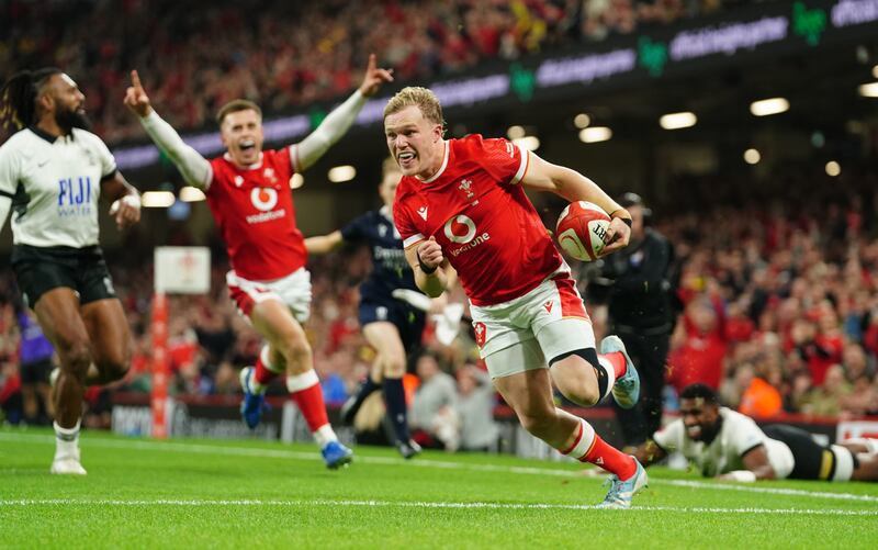 Blair Murray scored a try on his Wales debut against Fiji