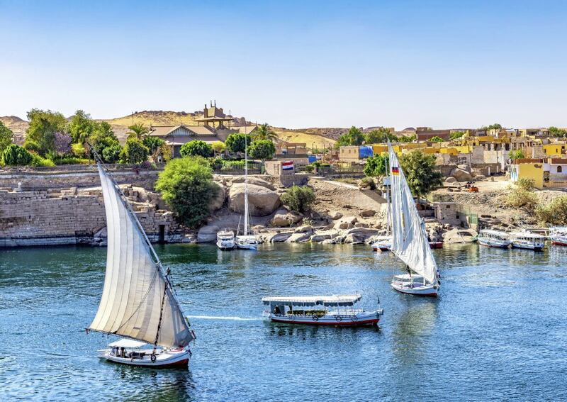 The River Nile at Aswan. 