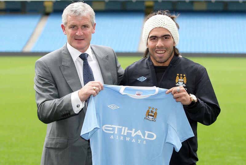 Manager Mark Hughes signed Tevez