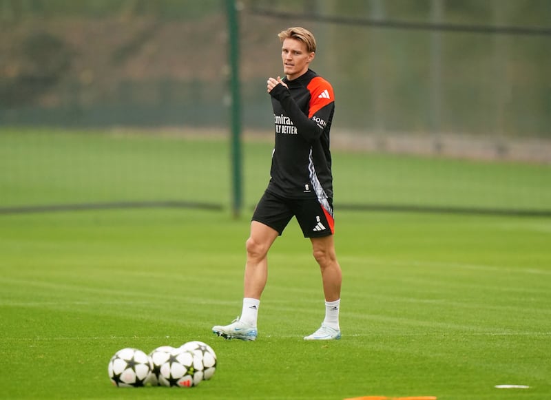 Martin Odegaard is back in training after injury