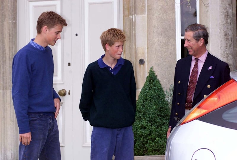 Charles, William and Harry in 1999