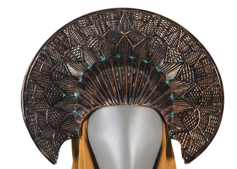 The intricate headpiece worn by Natalie Portman in Attack of the Clones