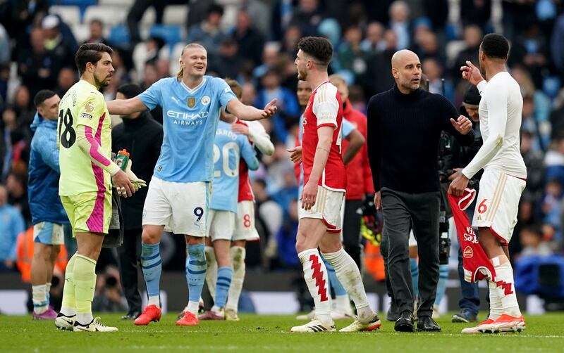 Manchester City did not drop a point after their draw with Arsenal in March