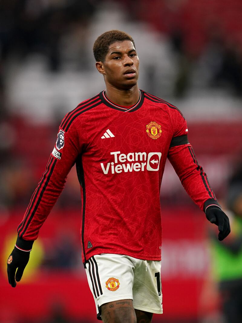 Rashford has scored five goals in 32 appearances across all competitions this season