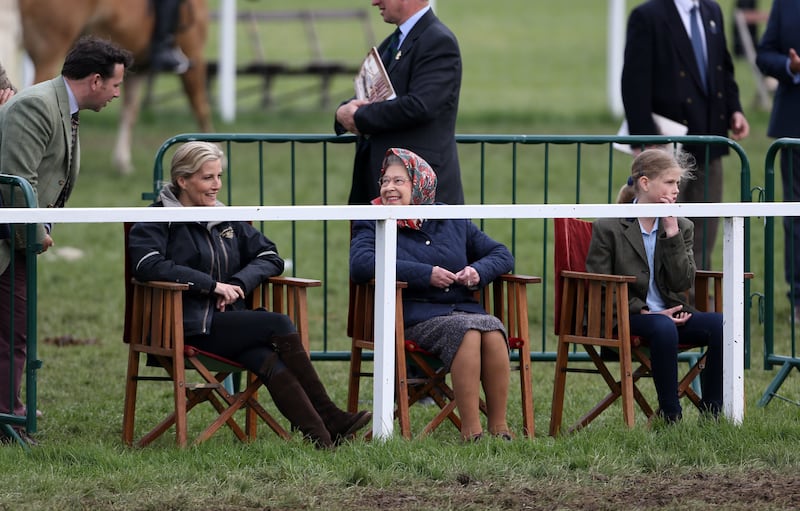 Sophie and the late Queen enjoying the Royal Windsor Horse Show in 2015