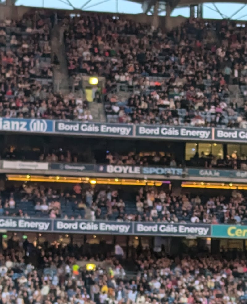 A Boylesports advertising hoarding pictured during one of Coldplay's four sold out Croke Park shows