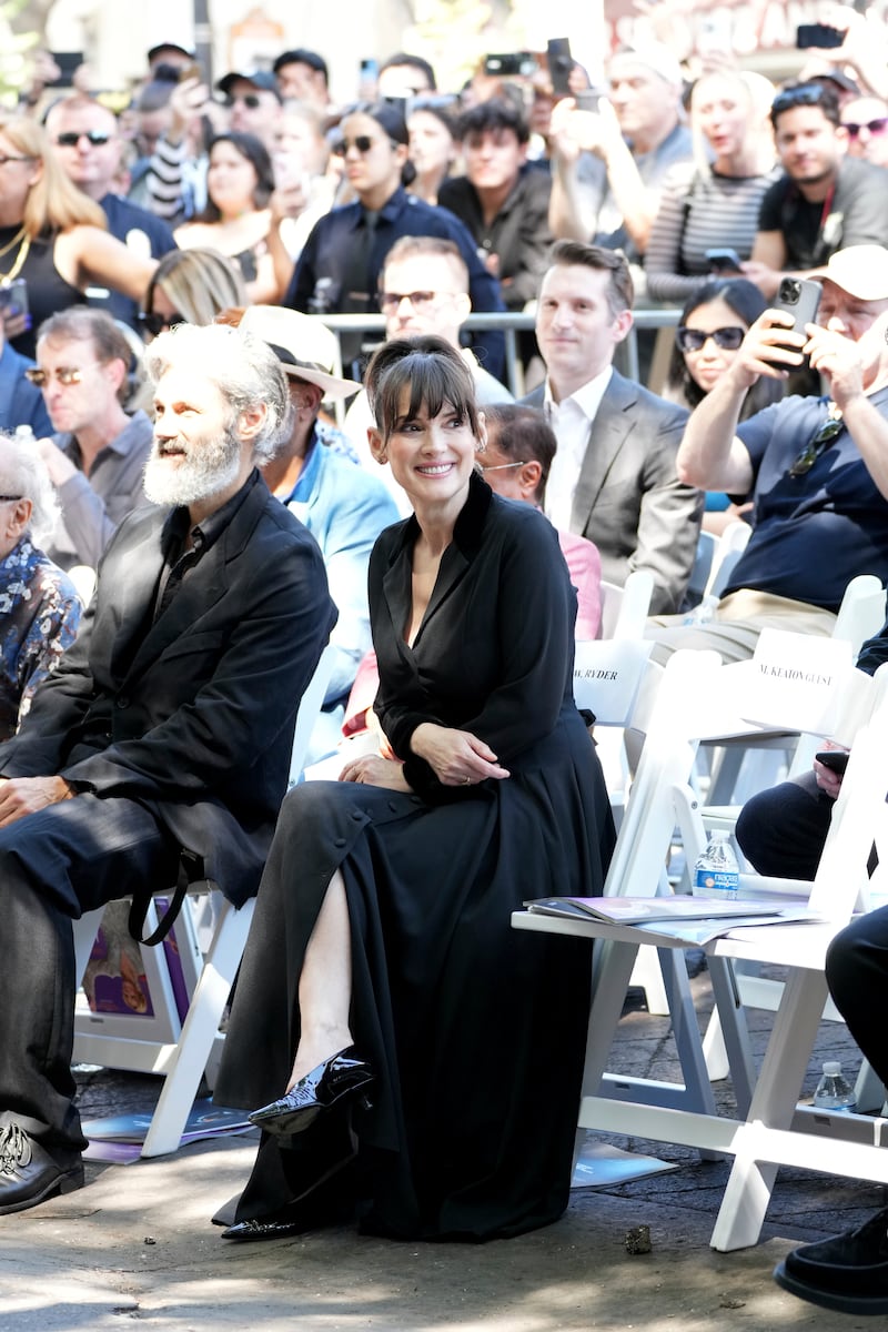 Winona Ryder attends the ceremony honouring Tim Burton (Jordan Strauss/Invision/AP)