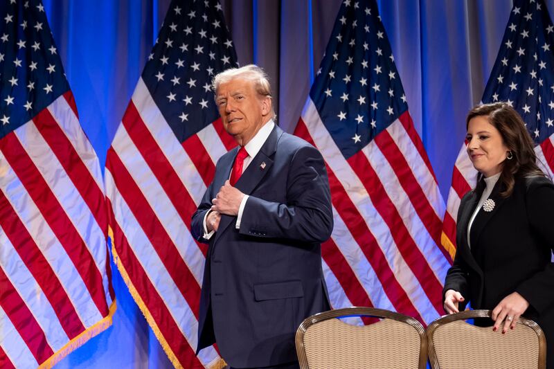 President-elect Donald Trump with Elise Stefanik (Alex Brandon/AP)