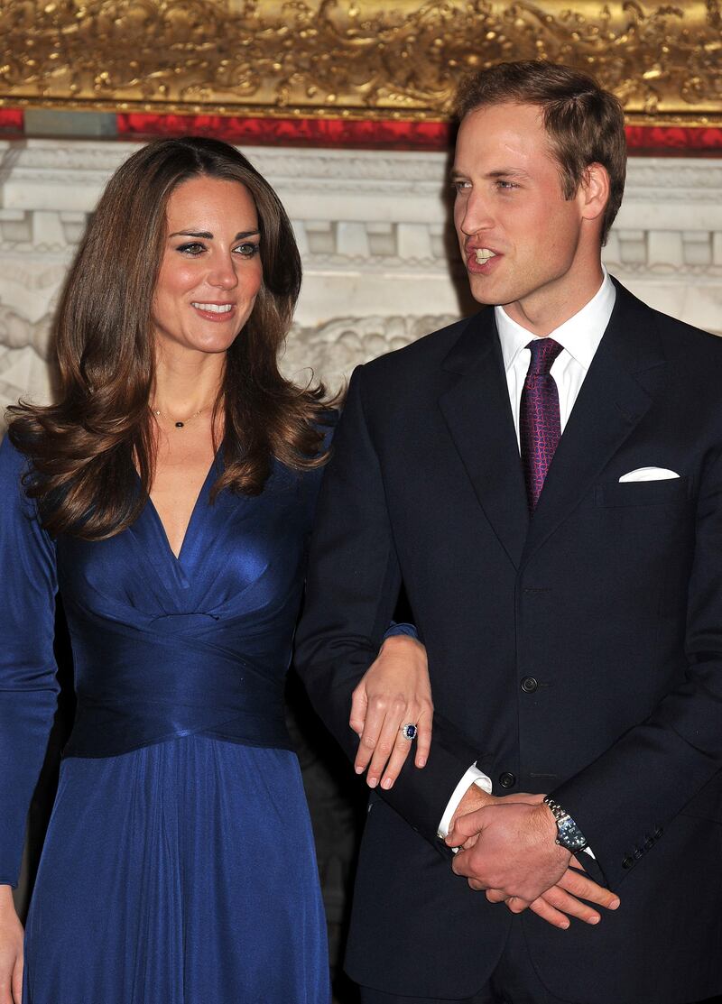 William and Kate during a photocall to mark their engagement