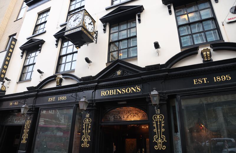 Robinson’s Bar in Belfast City Centre.
PICTURE: COLM LENAGHAN