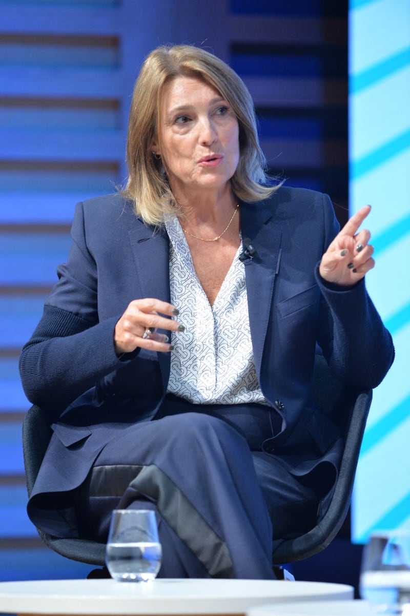 Dame Carolyn McCall, chief executive of ITV, announces a review into ITV’s conduct. (Richard Kendal/RTS)