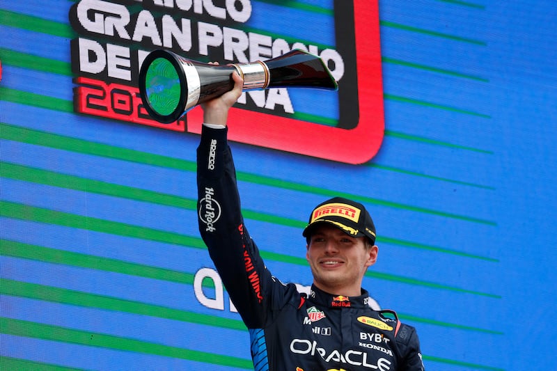 Max Verstappen took his seventh victory of the season in Spain (Joan Monfort/AP)