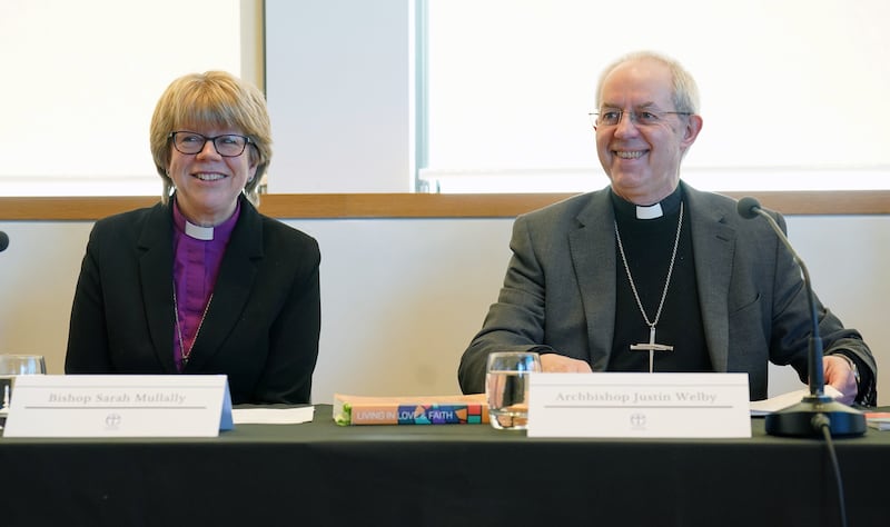 The Bishop of London Sarah Mullally and Archbishop of Canterbury Justin Welby