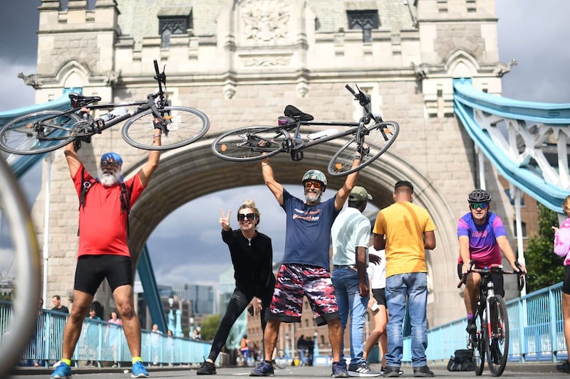 Tower Bridge stuck open