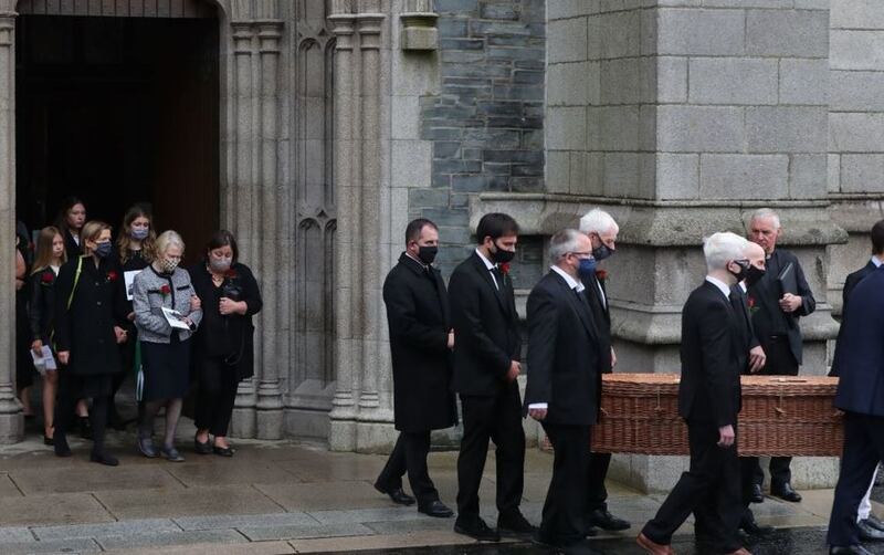 &nbsp;John Hume's coffin is taken from St Eugene's Cathedral after Requiem Mass. Picture by Niall Carson, PA Wire