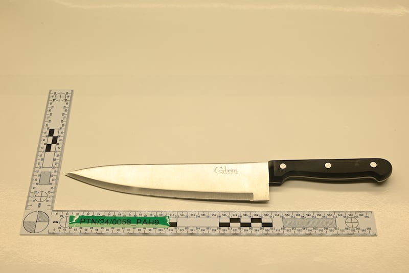 Image of a knife identical to that used in attack