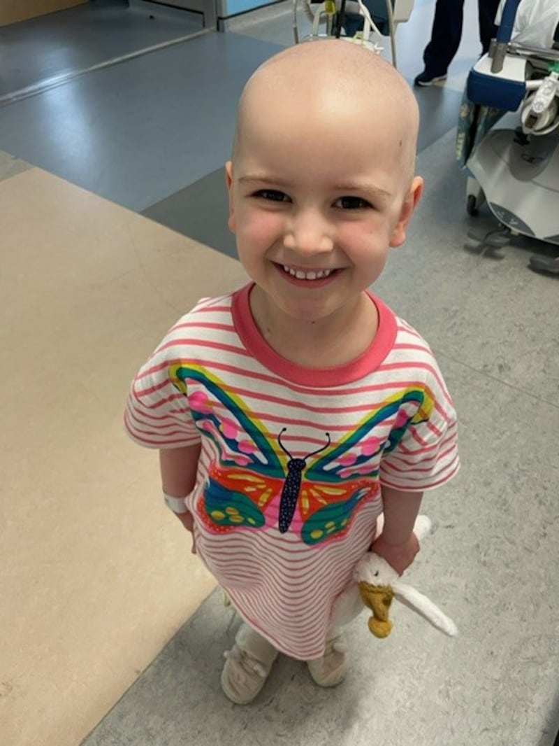 Chemotherapy saw five-year-old Fearne Stewart lose her ‘beautiful long hair’