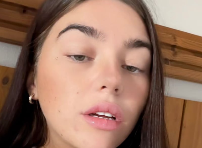 Madison Allen posted a four-minute video on TikTok denying any involvement in the disappearance of John George (TikTok.com/@madzlife1)