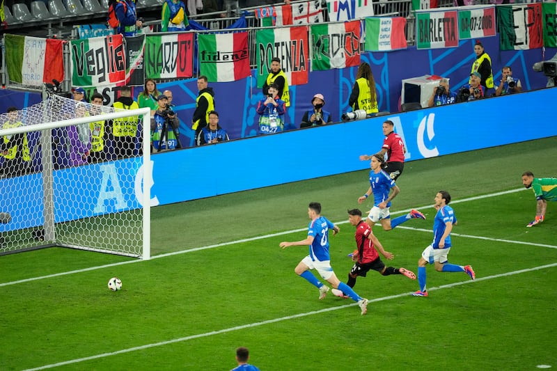Italy held on to beat Albania (Andreea Alexandru/AP)