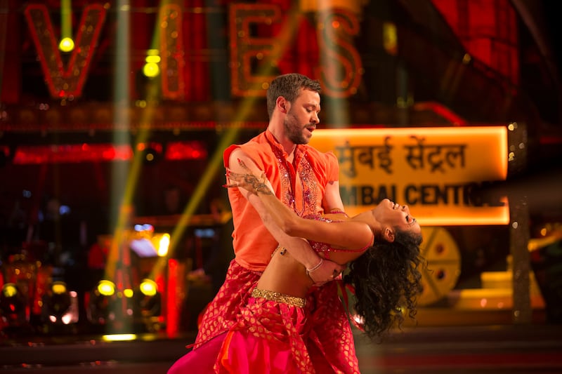 Will Young performing with his dance partner Karen Clifton on Strictly Come Dancing