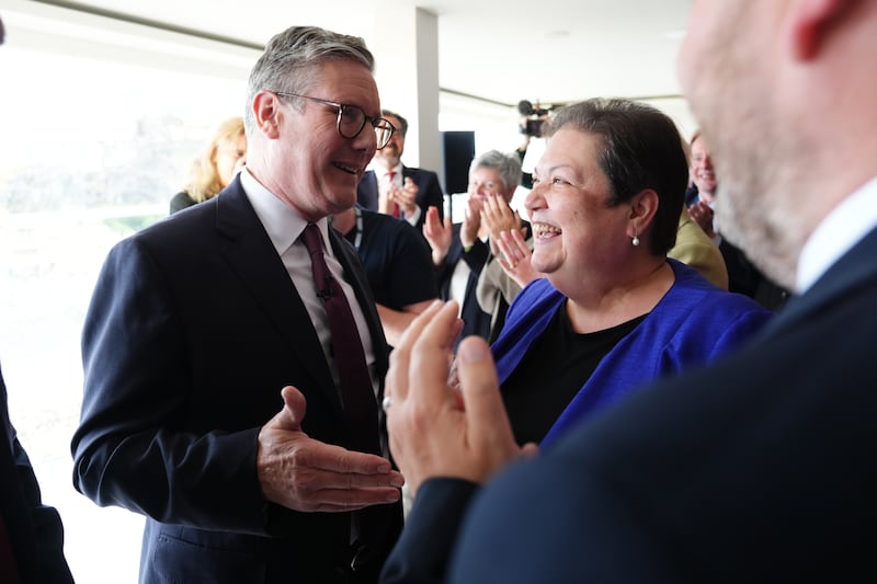 Prime Minister Sir Keir Starmer with deputy leader of Scottish Labour Jackie Baillie