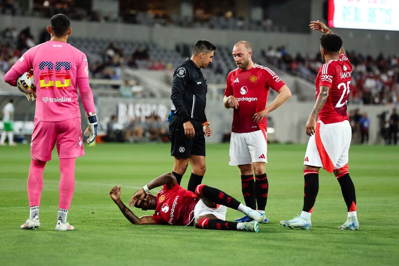 Marcus Rashford’s ankle injury in midweek is likely to rule him out of the friendly against Liverpool (Derrick Tuskan/AP)