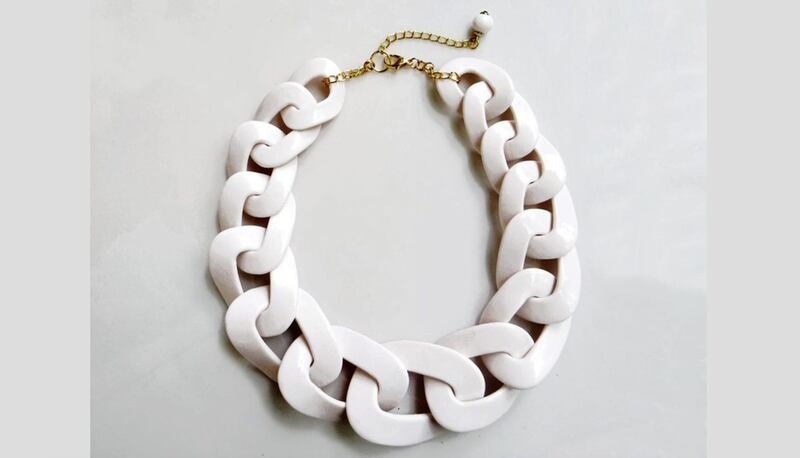 Alina and T White Chain Statement Necklace, from &pound;37.88, Etsy 