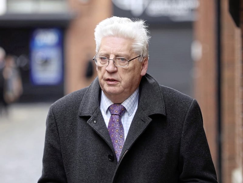 Former SDLP leader Alasdair McDonnell at the funeral of Henry McDonald Picture Mal McCann. 