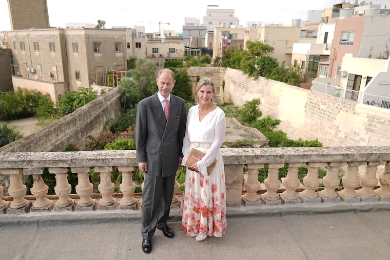 Edward said it was ‘lovely’ to visit Villa Guardamangia