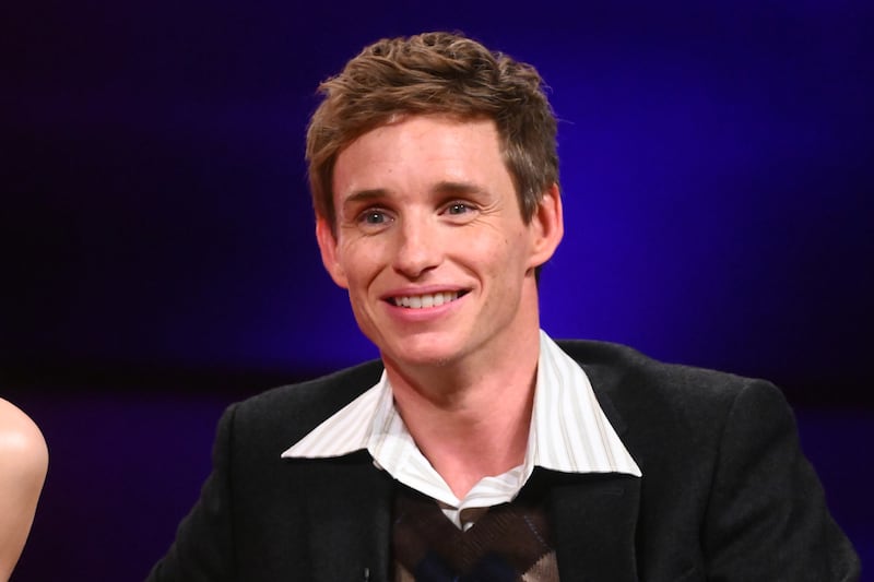 Eddie Redmayne during filming for the Graham Norton Show