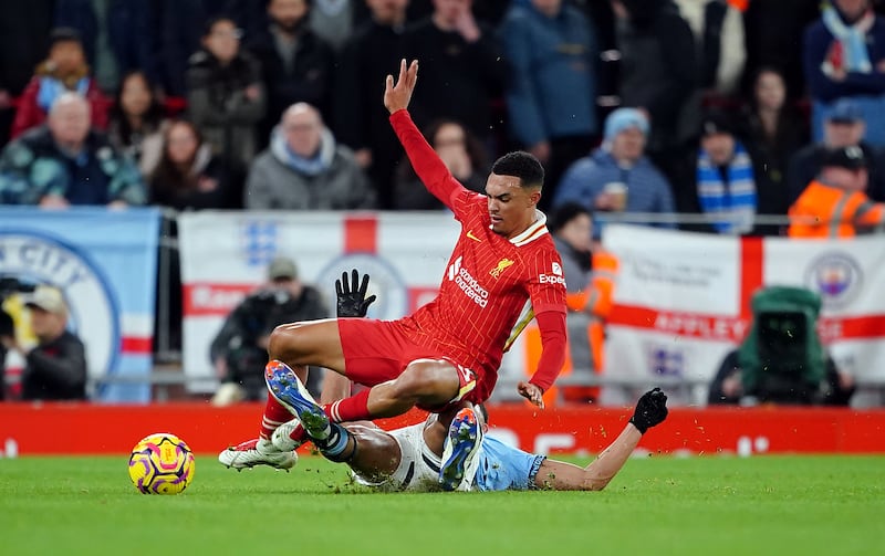 Trent Alexander-Arnold, pictured in action against City, has had fitness issues this term