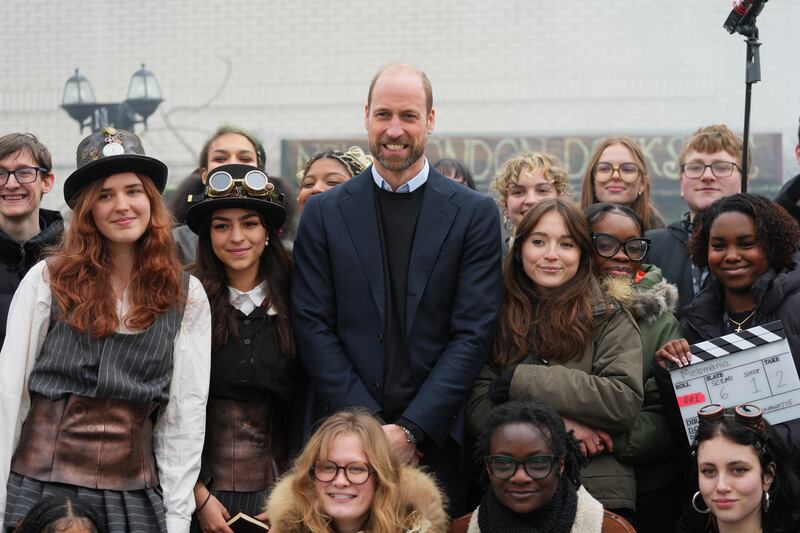 William joined the students filming an end-of-year collaboration project