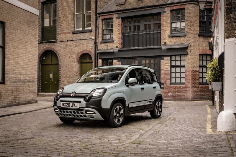 The Fiat Panda is offered with a Cross version that comes with four-wheel-drive. The Panda is a mild-hybrid only.