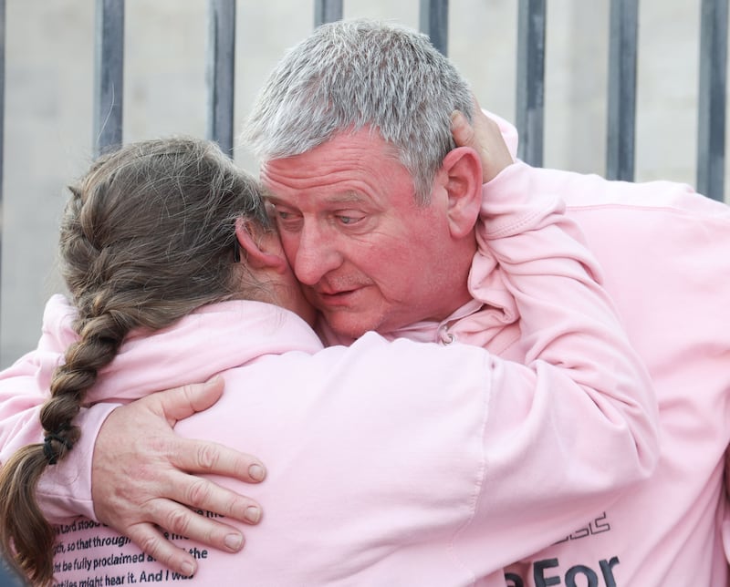 Family of Daniel McConville after his Inquest  at Armagh Court on Friday.
Daniel (22), a father of two from Lurgan, was found unresponsive in his cell on August 28 2018.
PIC COLM LENAGHAN