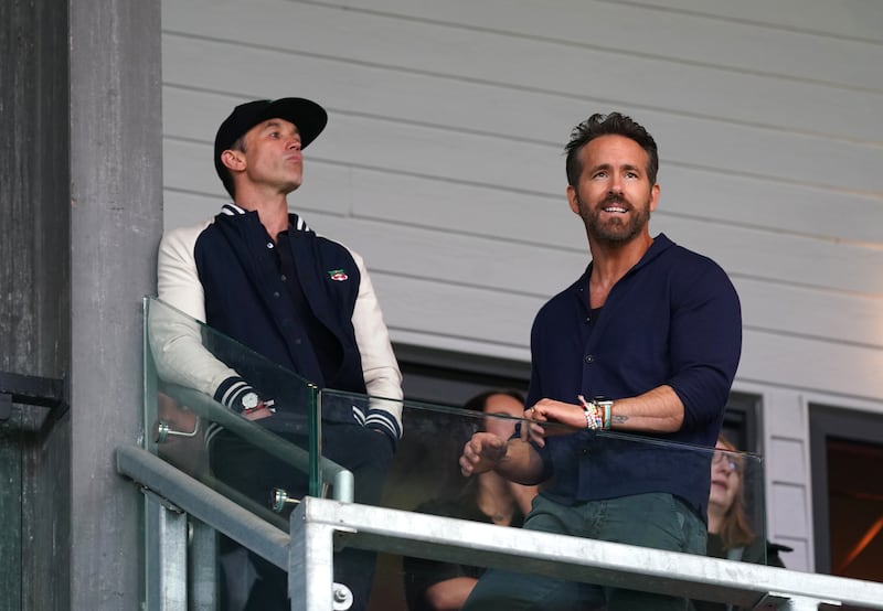 Rob McElhenney (left) and Ryan Reynolds have overseen a high-profile rise at Wrexham